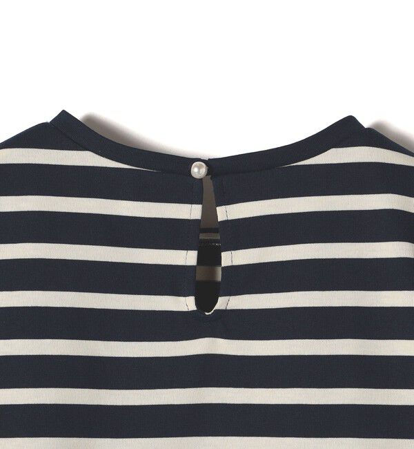 SHIPS for women「【WEB限定】〈手洗い可能〉ボーダー フリル ティアード プルオーバー」|Tシャツ・カットソー|