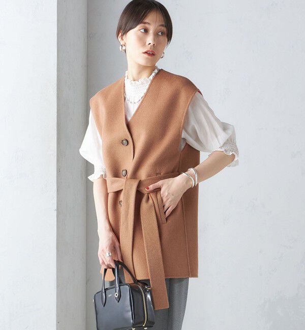 SHIPS for women「配色 リバー ジレ」|ベスト・ジレ|