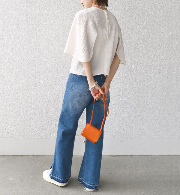 SHIPS for women「〈手洗い可能〉ポコビュー パネル スリーブ ブラウス」|シャツ・ブラウス|