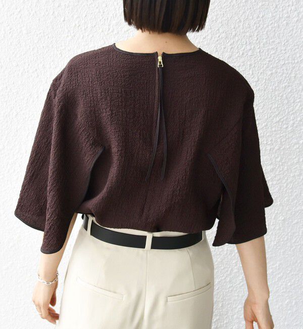 SHIPS for women「〈手洗い可能〉ポコビュー パネル スリーブ ブラウス」|シャツ・ブラウス|