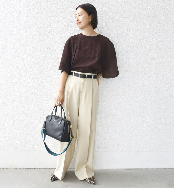 SHIPS for women「〈手洗い可能〉ポコビュー パネル スリーブ ブラウス」|シャツ・ブラウス|