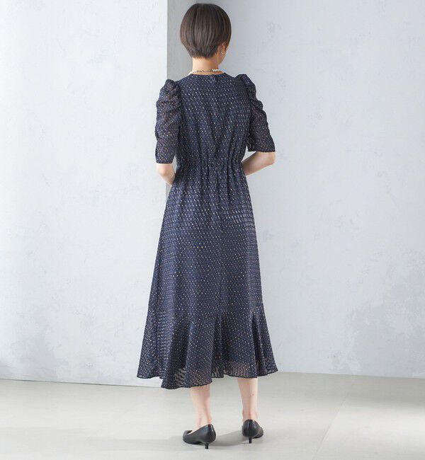 SHIPS for women「troisiemeCHACO:カット ジャカード ワンピース（セレモニー対応可）」|ワンピース|