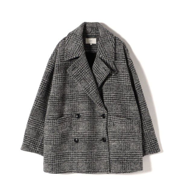 SHIPS for women「スライバー チェック ショート Pコート」|その他|