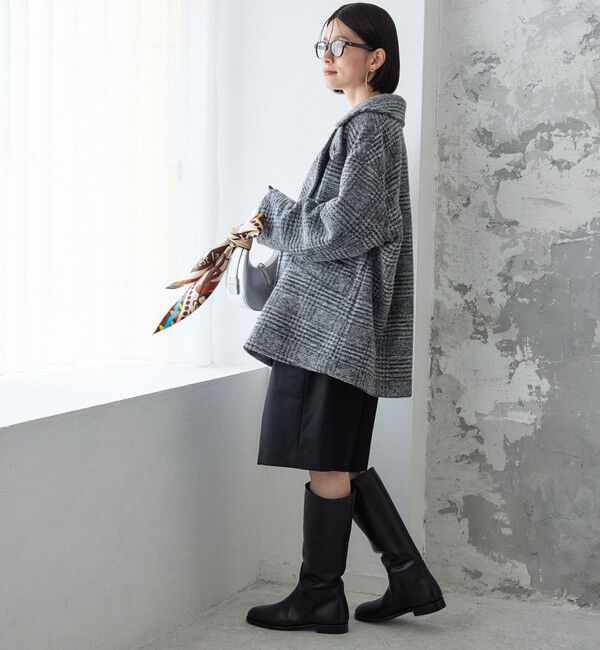 SHIPS for women「スライバー チェック ショート Pコート」|その他|