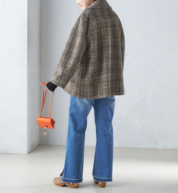 SHIPS for women「スライバー チェック ショート Pコート」|その他|