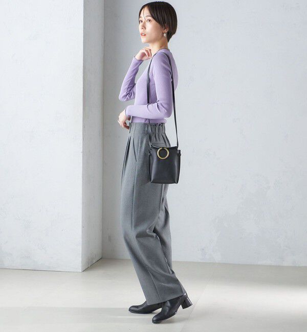 SHIPS for women「〈手洗い可能〉レーヨン ポリ リブ クルーネック プルオーバー」|ニット・セーター|