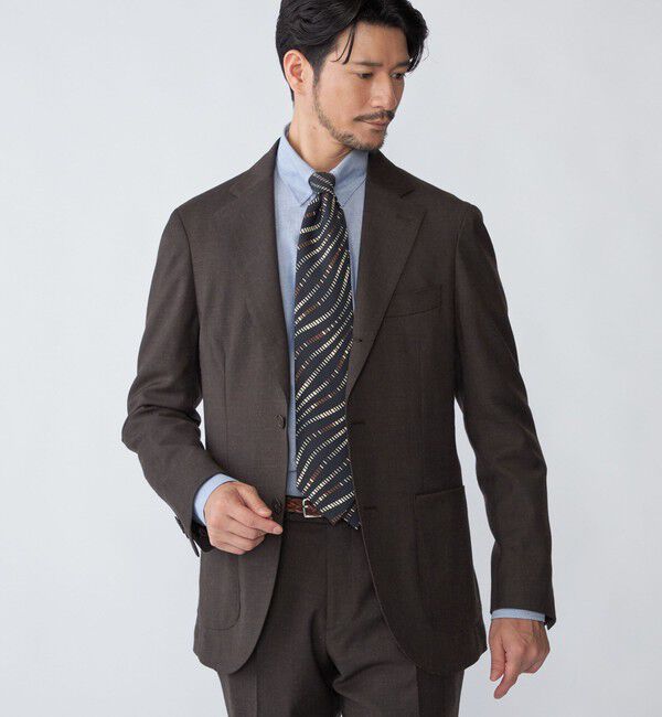 SHIPS「SHIPS: 〈セットアップ対応/手洗い可能〉ウォッシャブル サキソニー セットアップ ジャケット」|テーラードジャケット|ブラウン