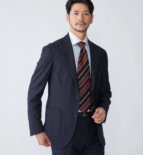 SHIPS「SHIPS: 〈セットアップ対応/手洗い可能〉ウォッシャブル サキソニー セットアップ ジャケット」|テーラードジャケット|ネイビー