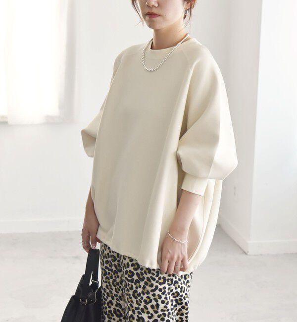 quaranciel「《一部追加予約》quaranciel:〈洗濯機可能〉ポンチ ドロスト ルーズ プルオーバー」|スウェット・ジャージ|