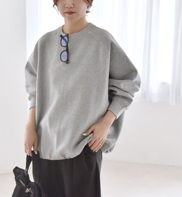 quaranciel「《一部追加予約》quaranciel:〈洗濯機可能〉ポンチ ドロスト ルーズ プルオーバー」|スウェット・ジャージ|