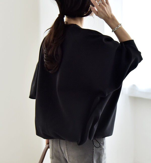 quaranciel「《一部追加予約》quaranciel:〈洗濯機可能〉ポンチ ドロスト ルーズ プルオーバー」|スウェット・ジャージ|