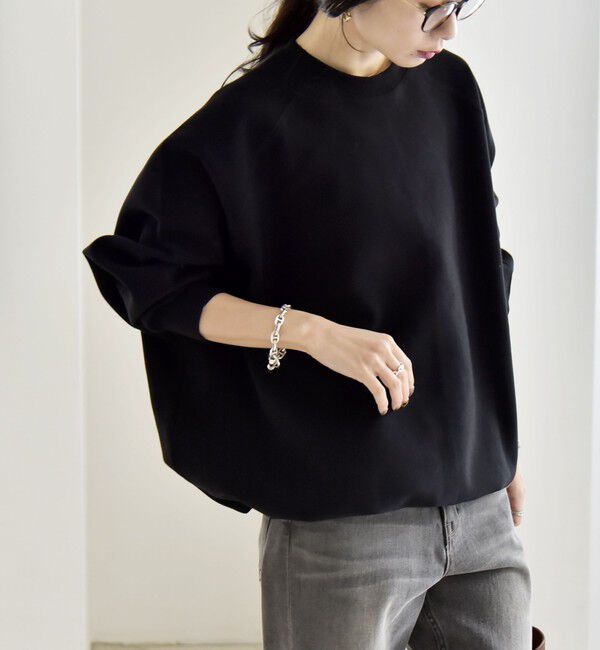 quaranciel「《一部追加予約》quaranciel:〈洗濯機可能〉ポンチ ドロスト ルーズ プルオーバー」|スウェット・ジャージ|