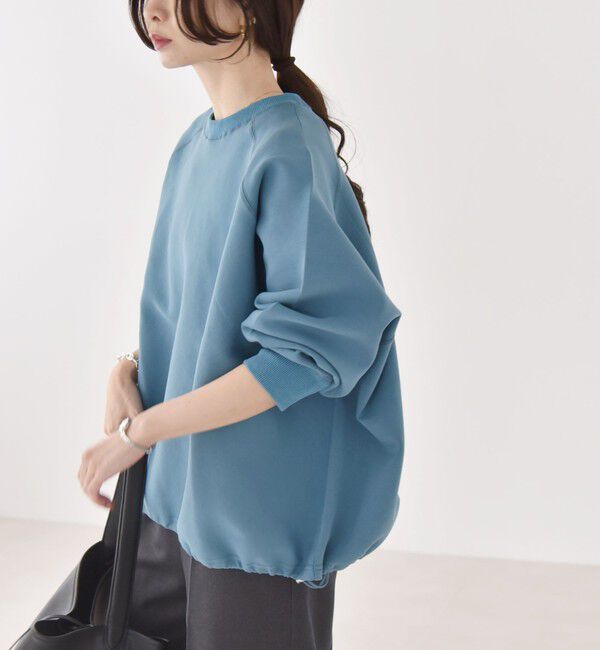 quaranciel「《一部追加予約》quaranciel:〈洗濯機可能〉ポンチ ドロスト ルーズ プルオーバー」|スウェット・ジャージ|