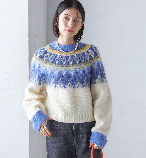 SHIPS for women「〈手洗い可能〉ヘアリー ノルディック プルオーバー」|ニット・セーター|