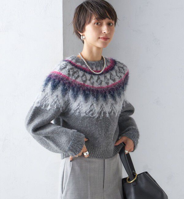 SHIPS for women「〈手洗い可能〉ヘアリー ノルディック プルオーバー」|ニット・セーター|