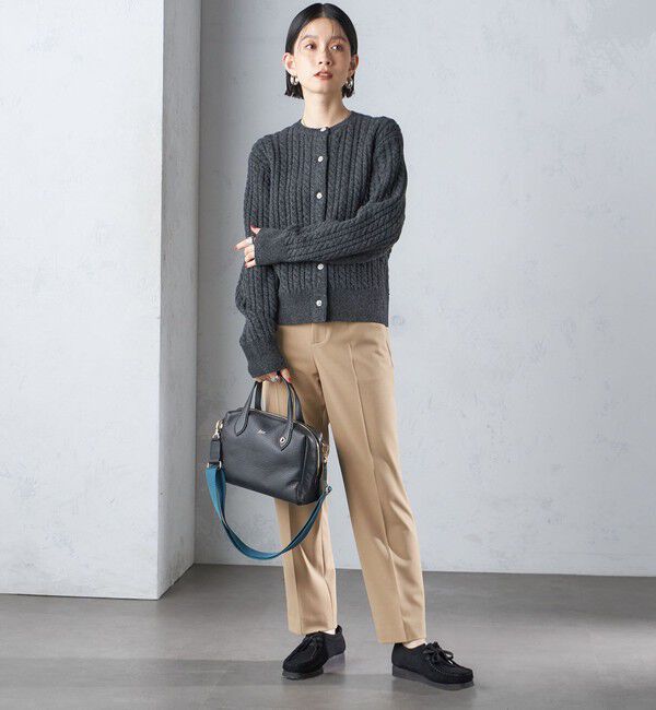 SHIPS for women「〈手洗い可能〉ビジュー ボタン ケーブル カーディガン」|カーディガン|