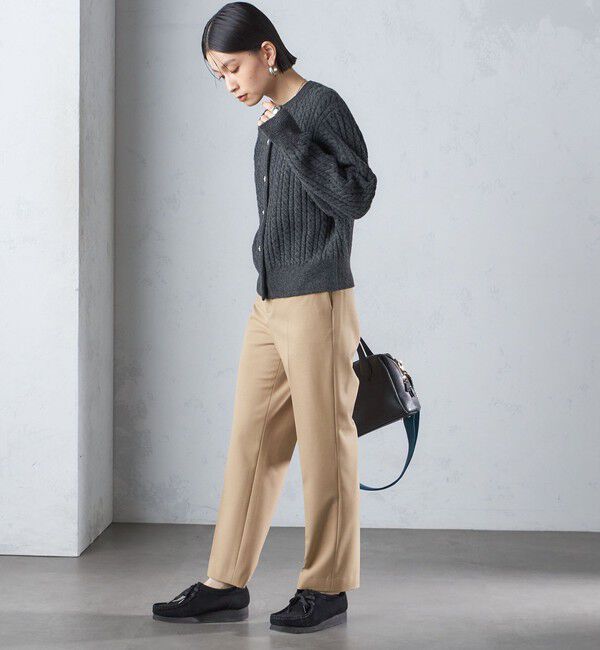 SHIPS for women「〈手洗い可能〉ビジュー ボタン ケーブル カーディガン」|カーディガン|