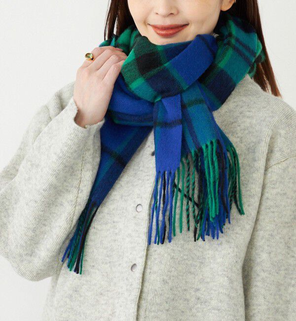 SHIPS Colors 「SHIPS Colors:〈手洗い可能〉 ウール チェック ストール」|ストール|