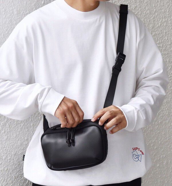 SHIPS any「LOST COL.:〈撥水加工〉ミニ デイリー ショルダー バッグ◇」|ショルダー・メッセンジャー|ブラック