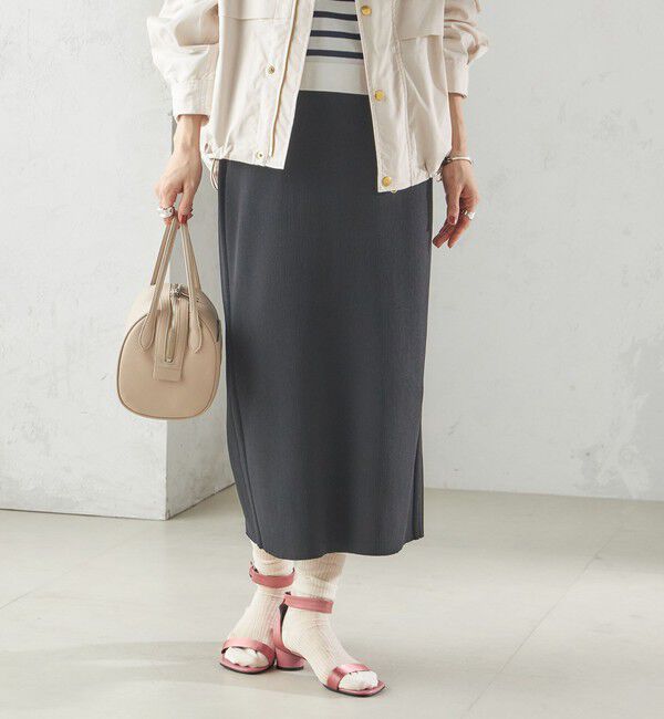 SHIPS for women「〈手洗い可能〉前後 2WAY リブ ニット スカート」|スカート|