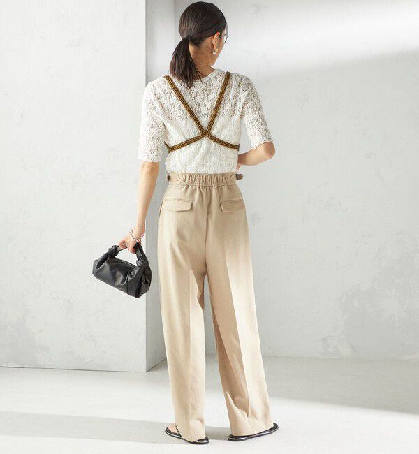 SHIPS for women「〈手洗い可能〉Asami 麻調合繊 2タック ワイドパンツ」|その他|