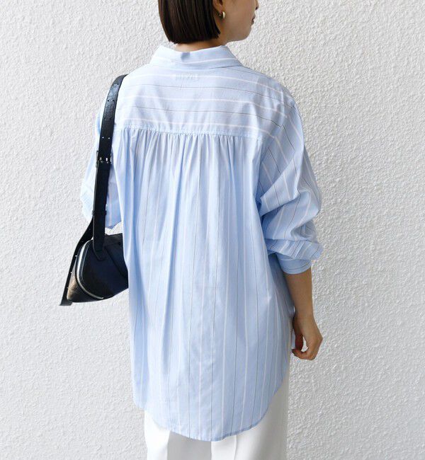 SHIPS for women「【WEB限定】〈洗濯機可能〉アシンメトリー ストライプ シャツ」|シャツ・ブラウス|