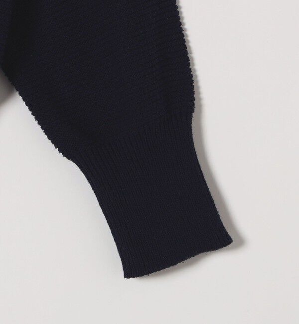 SHIPS any「SHIPS any: シルク コットン レースアップ ニット プルオーバー」|ニット・セーター|