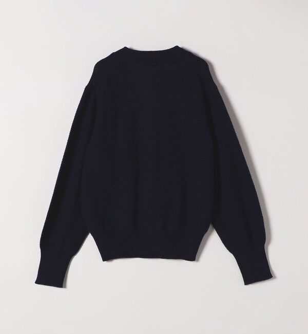 SHIPS any「SHIPS any: シルク コットン レースアップ ニット プルオーバー」|ニット・セーター|