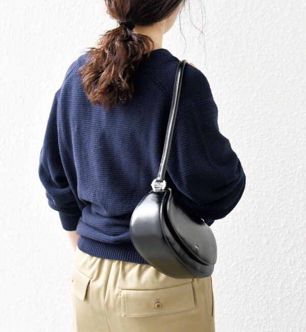 SHIPS any「SHIPS any: シルク コットン レースアップ ニット プルオーバー」|ニット・セーター|