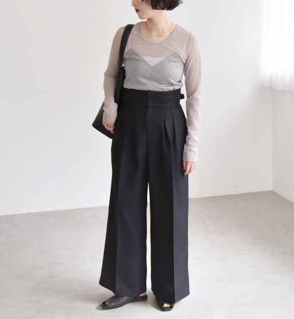 quaranciel「quaranciel: バスケット ハイウエスト ワイド パンツ」|その他|