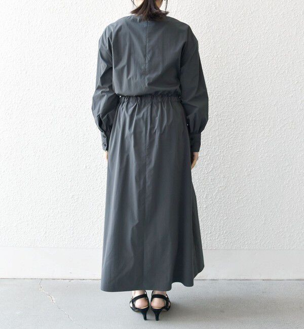 SHIPS any「SHIPS any:〈洗濯機可能〉タイプライター ベルト ギャザー ロング ワンピース」|ワンピース|