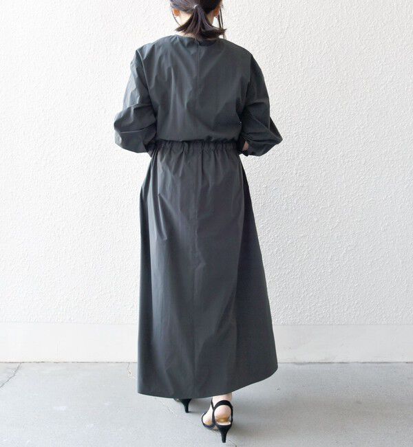 SHIPS any「SHIPS any:〈洗濯機可能〉タイプライター ベルト ギャザー ロング ワンピース」|ワンピース|