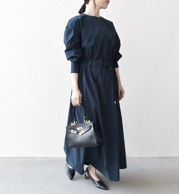 SHIPS any「SHIPS any:〈洗濯機可能〉タイプライター ベルト ギャザー ロング ワンピース」|ワンピース|