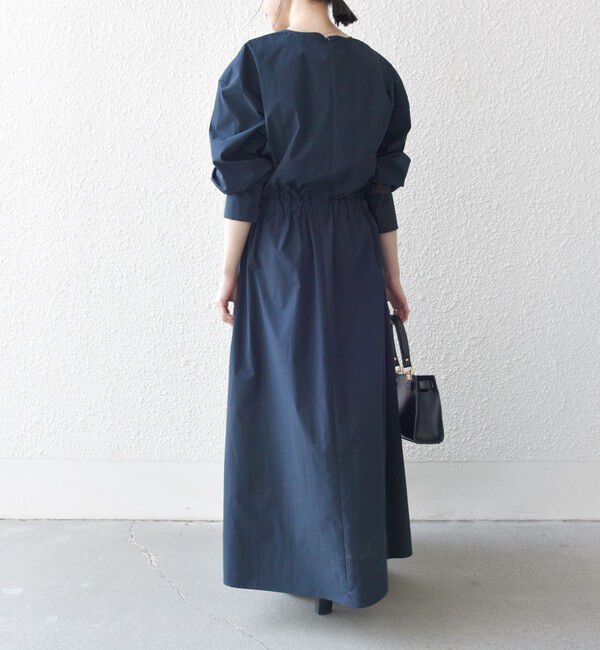 SHIPS any「SHIPS any:〈洗濯機可能〉タイプライター ベルト ギャザー ロング ワンピース」|ワンピース|