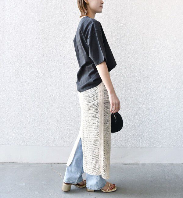 SHIPS for women「【SHIPS別注】81BRANCA:ロゴ 5分袖 TEE」|Tシャツ・カットソー|