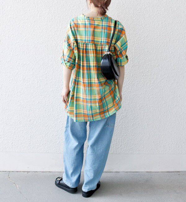 SHIPS any「SHIPS any:〈洗濯機可能〉マドラス チェック オーバーサイズ シャツ」|シャツ・ブラウス|