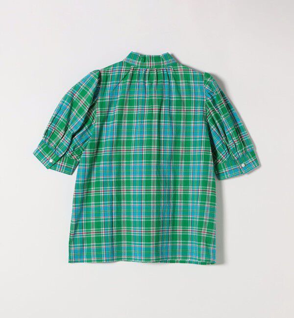 SHIPS any「SHIPS any:〈洗濯機可能〉マドラス チェック ボウタイ パフスリーブ ブラウス」|シャツ・ブラウス|