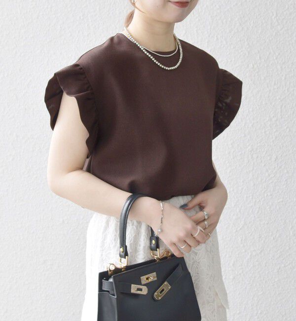 SHIPS any「SHIPS any:〈洗濯機可能〉リネンライク ブラウス &times; タイトスカート セットアップ」|ワンピース|