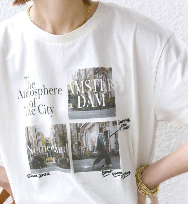 SHIPS for women「【WEB限定】フォト 刺繍 TEE」|Tシャツ・カットソー|