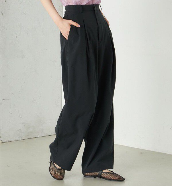 SHIPS for women「Wai＋:〈手洗い可能〉2タック スラックス」|スラックス|