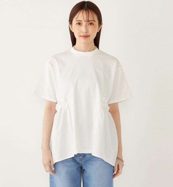 SHIPS Colors 「SHIPS Colors:〈手洗い可能〉ドッキング ペプラム ショートスリーブ トップス◇」|Tシャツ・カットソー|