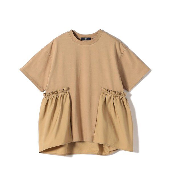 SHIPS Colors 「SHIPS Colors:〈手洗い可能〉ドッキング ペプラム ショートスリーブ トップス◇」|Tシャツ・カットソー|