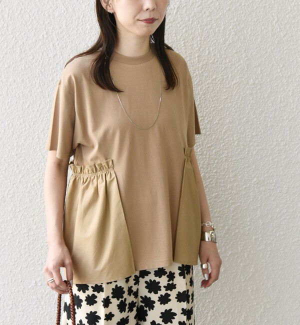 SHIPS Colors 「SHIPS Colors:〈手洗い可能〉ドッキング ペプラム ショートスリーブ トップス◇」|Tシャツ・カットソー|