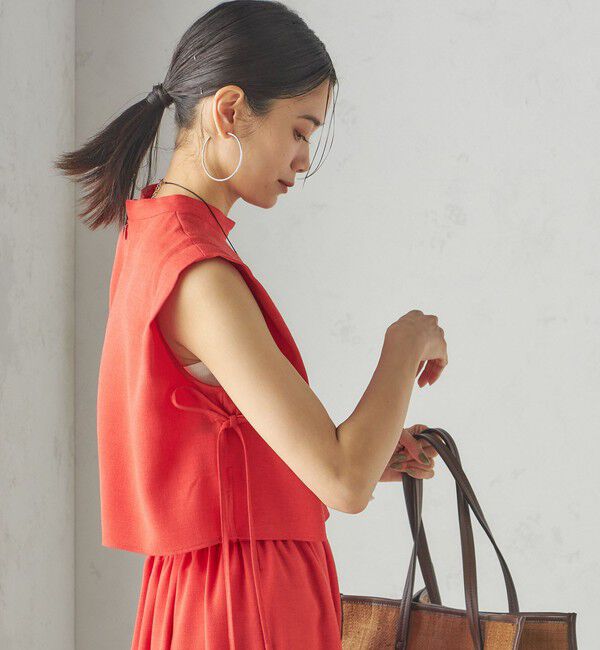 SHIPS for women「小泉里子コラボ:〈手洗い可能〉スラブ 綿麻混 ブラウス」|シャツ・ブラウス|