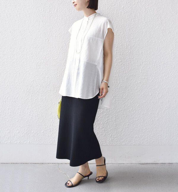 SHIPS for women「【WEB限定】〈手洗い可能〉サイド ボタン バック レイヤード ブラウス」|シャツ・ブラウス|