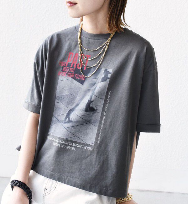SHIPS for women「【SHIPS別注】81BRANCA:フォト ワイド TEE」|Tシャツ・カットソー|