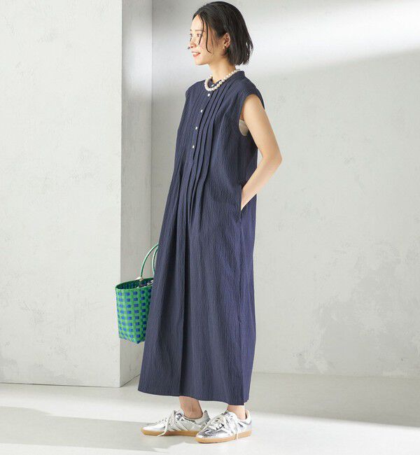SHIPS for women「〈手洗い可能〉ACAR リップル タック ワンピース」|ワンピース|