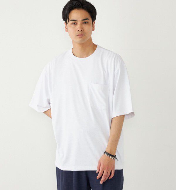 SHIPS Colors 「SHIPS Colors:〈吸水速乾・汗染み防止・UVカット〉クイック ドライ Tシャツ」|Tシャツ・カットソー|ライトホワイト