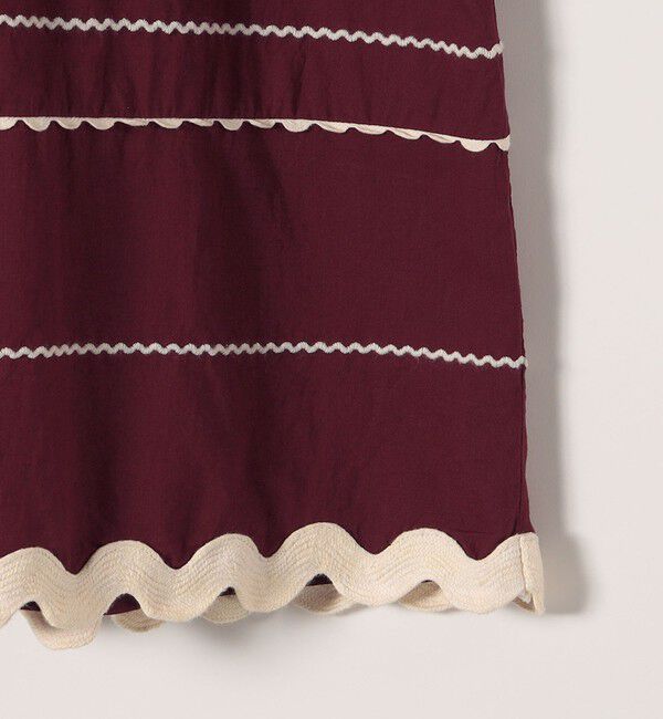 SHIPS any「bon_meur:〈洗濯機可能〉ジオメトリック エンブロイダリー パフ マキシ ワンピース」|ワンピース|