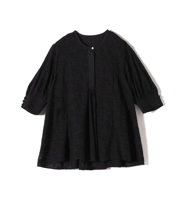 SHIPS for women「【WEB限定】〈手洗い可能〉コットン ジャカード フレア ブラウス」|シャツ・ブラウス|